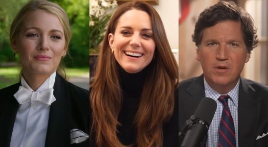 From left to right: Blake Lively, Kate Middleton and Tucker Carlson.