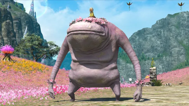 Monture Peatie dans FFXIV, également connue sous le nom de monture goobbue rose