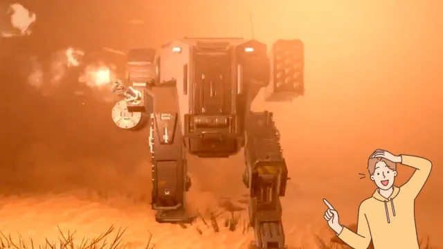 Mech dans Helldivers 2