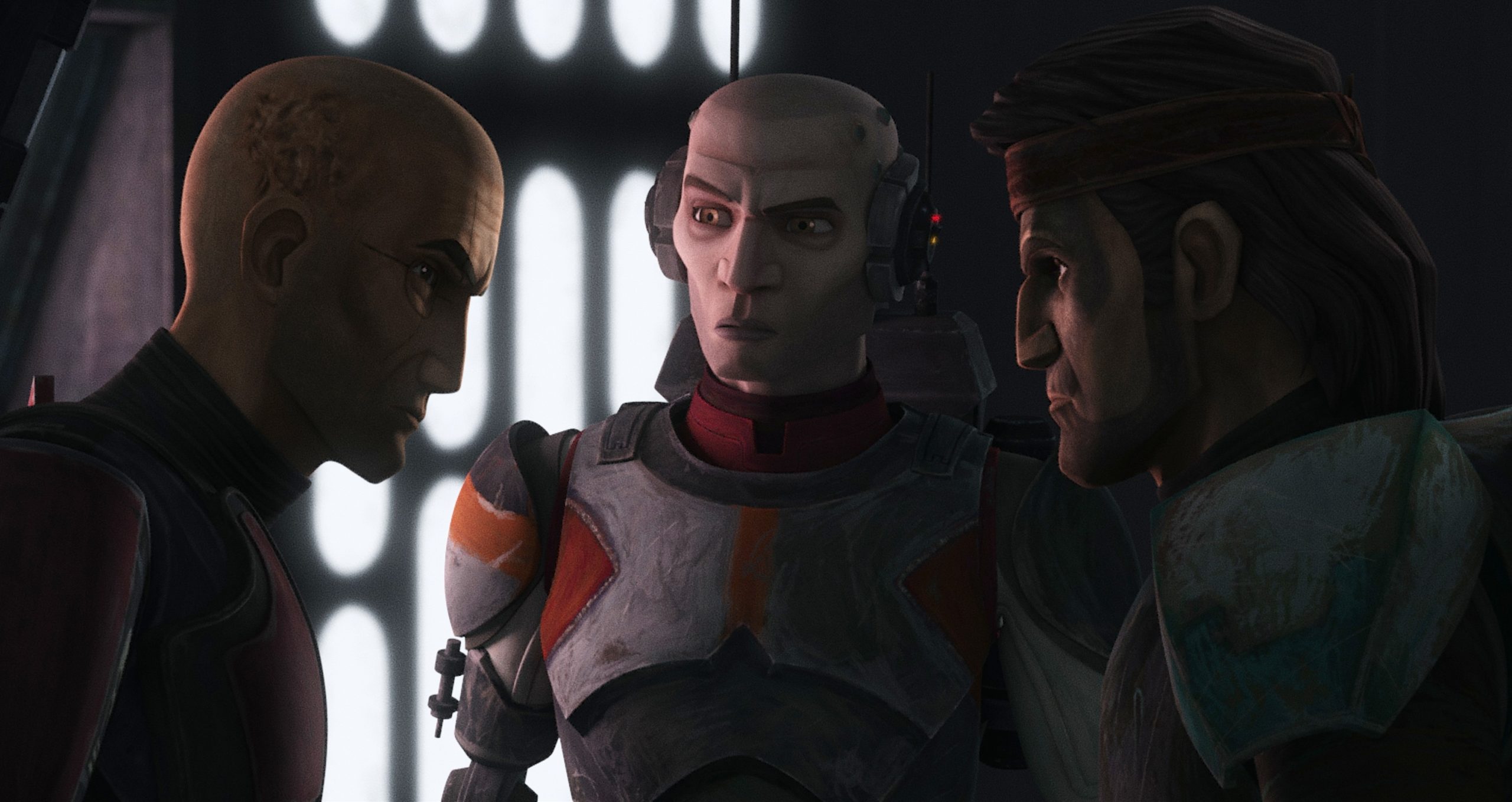 Hunter, Crosshair, and Echo in Star Wars: The Bad Batch