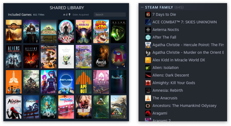 Steam Families regroupe le partage de jeux et le contrôle parental au même endroit