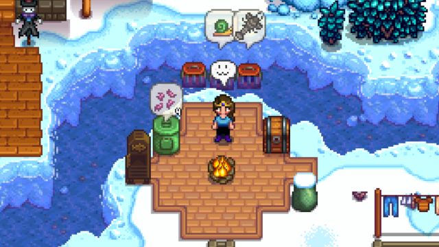 La zone de pêche de ma ferme à Stardew Valley