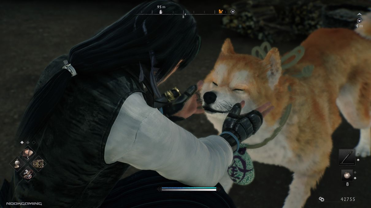 Chien mignon dans Rise of the Ronin