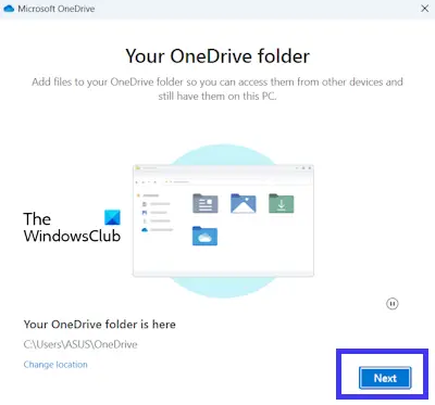 relier à nouveau OneDrive