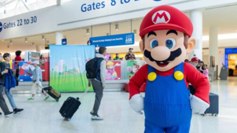 Nintendo amène Switch et Mario lui-même dans l'un des plus grands aéroports du monde
