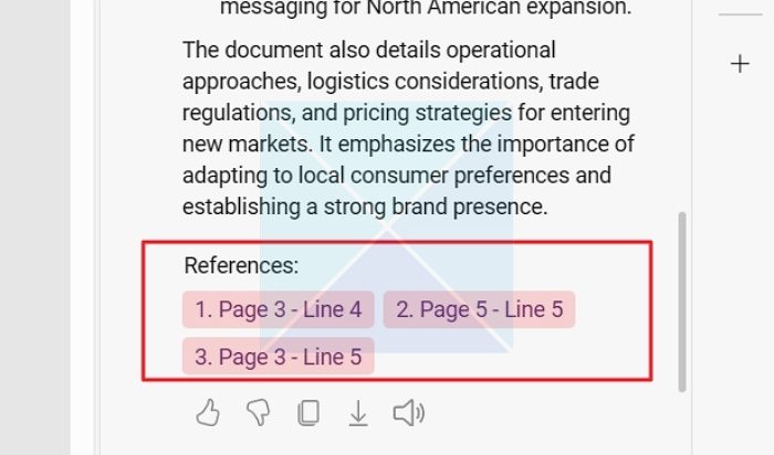 Références des pages Copilot pour les résumés de documents