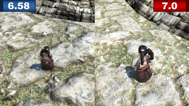 Comparaison graphique entre 6.8 et 7.0 dans Final Fantasy XIV