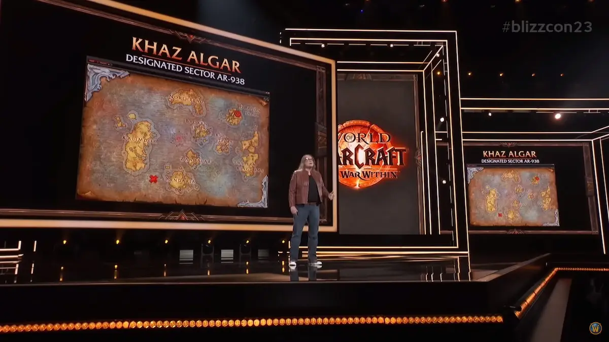 The reveal for Khaz Algar at Blizzcon 2023.