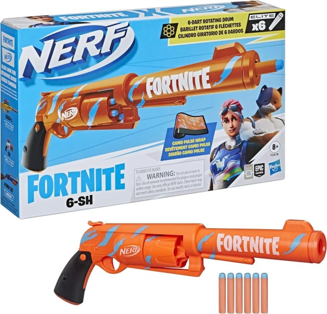 NERF Fortnite 6-SH Dart Blaster - Camo Pulse Wrap