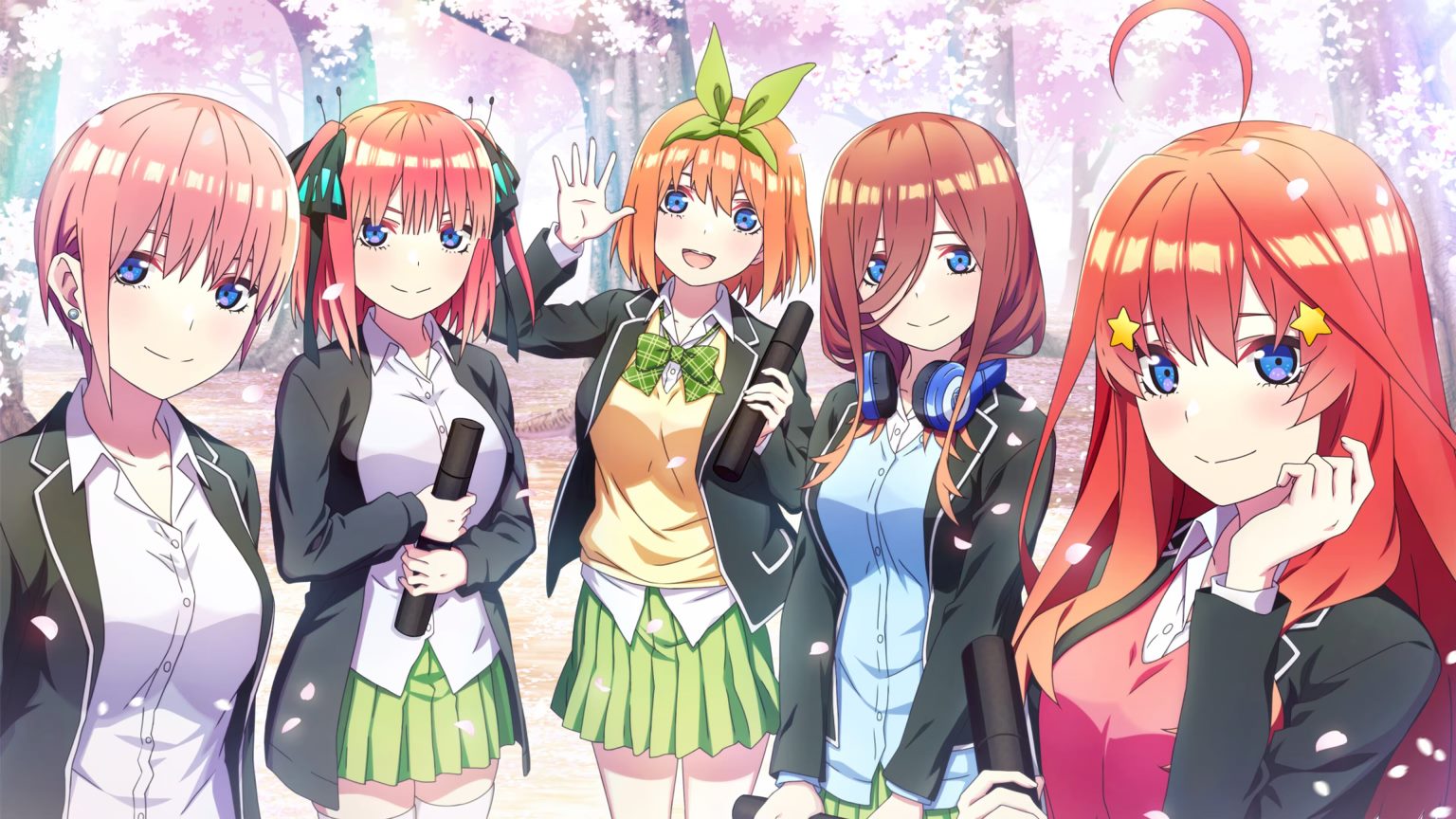 Les jeux Quintessential Quintuplets sortiront en anglais dans l'Ouest
