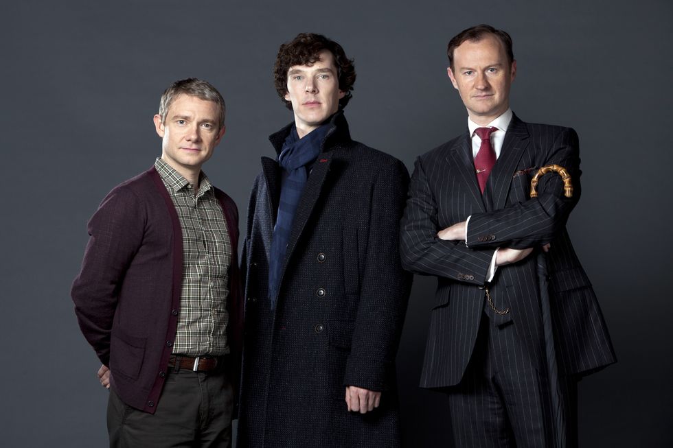 martin freeman, benedict cumberbatch, mark gatiss, sherlock, saison 2