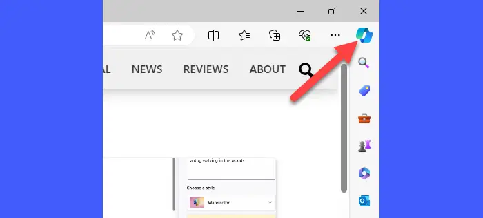 Accéder à Copilot dans la barre latérale Edge
