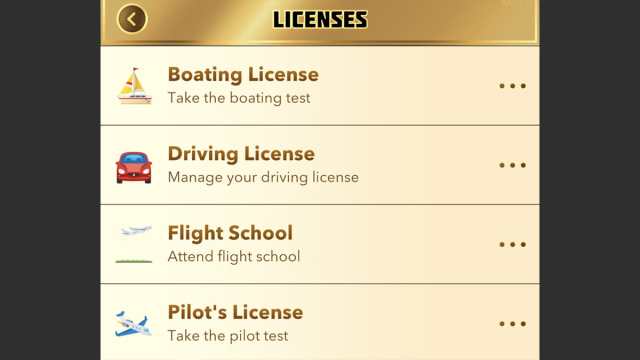 Permis de pilote et de navigation BitLife