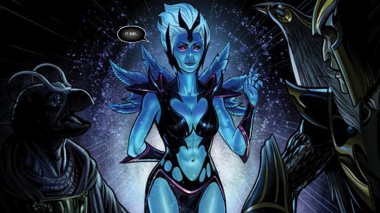 Dota 2 Crownfall - Image tirée de la bande dessinée Valve de Vengeful Spirit disant 