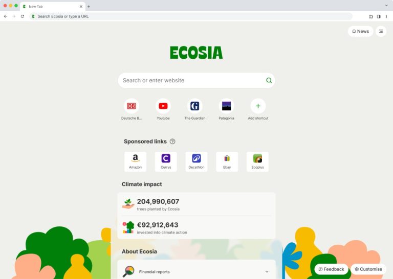 Le moteur de recherche vert Ecosia lance un navigateur multiplateforme