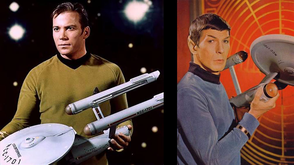 Images promotionnelles du modèle avec William Shatner et Leonard Nimoy.