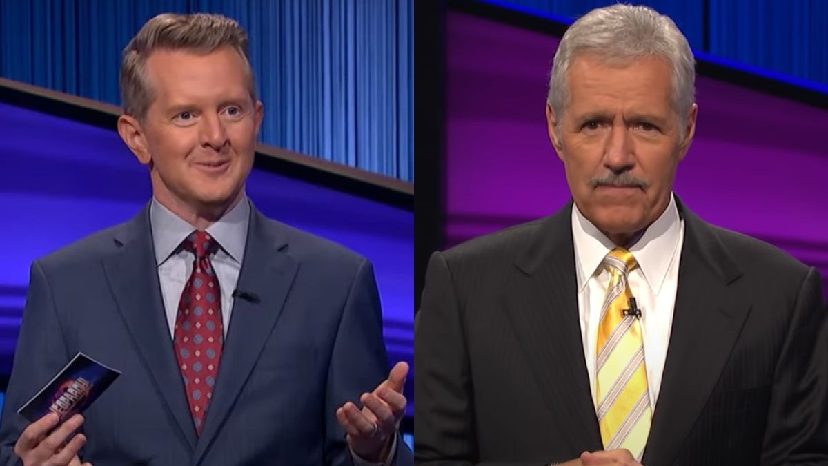 Ken Jennings a eu une réponse A+ (et probablement valide) lorsqu'on lui a demandé s'il aurait déjà essayé la moustache épique d'Alex Trebek
