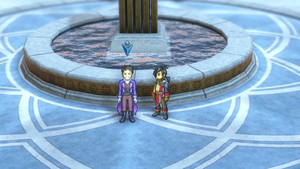 Screenshot of Nowa standing next to Clarke in Eiyuden Chronicle: Hundred Heroes.