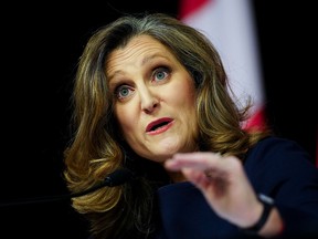 La ministre des Finances, Chrystia Freeland, a présenté mardi le budget fédéral 2024.