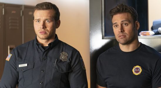 Oliver Stark and Ryan Guzman as Buck and Eddie in 9-1-1 Season 7