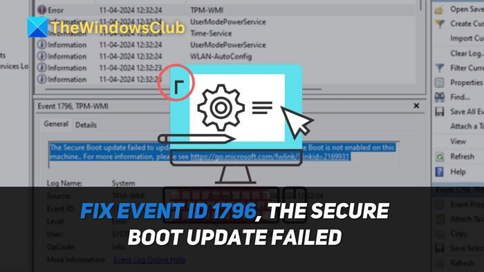 Correction de l’ID d’événement 1796, la mise à jour du démarrage sécurisé a échoué