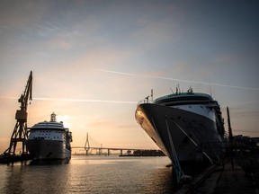 Navires de croisière Royal Caribbean à Cadix, Espagne.