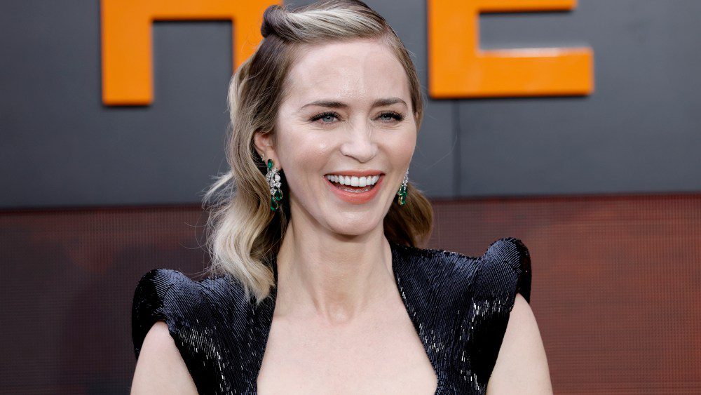 LONDON, ENGLAND - JULY 13:  Emily Blunt attends the "Oppenheimer" UK Premiere at the Odeon Luxe Leicester Square on July 13, 2023 in London, England. (Photo by John Phillips/Getty Images)