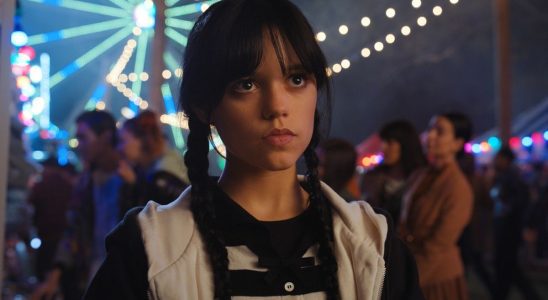 From Netflix Press Site: Wednesday. Jenna Ortega as Wednesday Addams in episode 101 of Wednesday. Cr. Courtesy Of Netflix © 2022