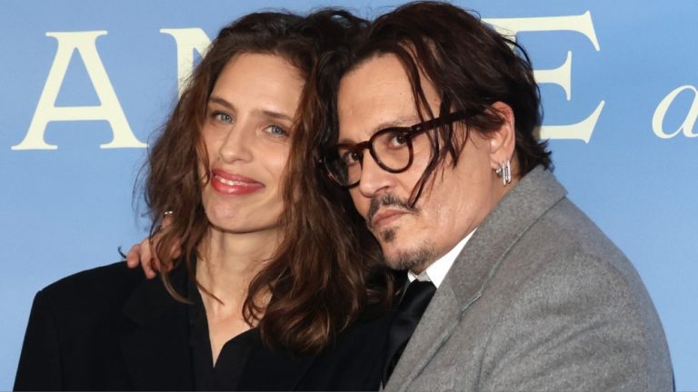 LONDON, ENGLAND - APRIL 15: Maïwenn and Johnny Depp attend the "Jeanne du Barry" UK Premiere at The Curzon Mayfair on April 15, 2024 in London, England