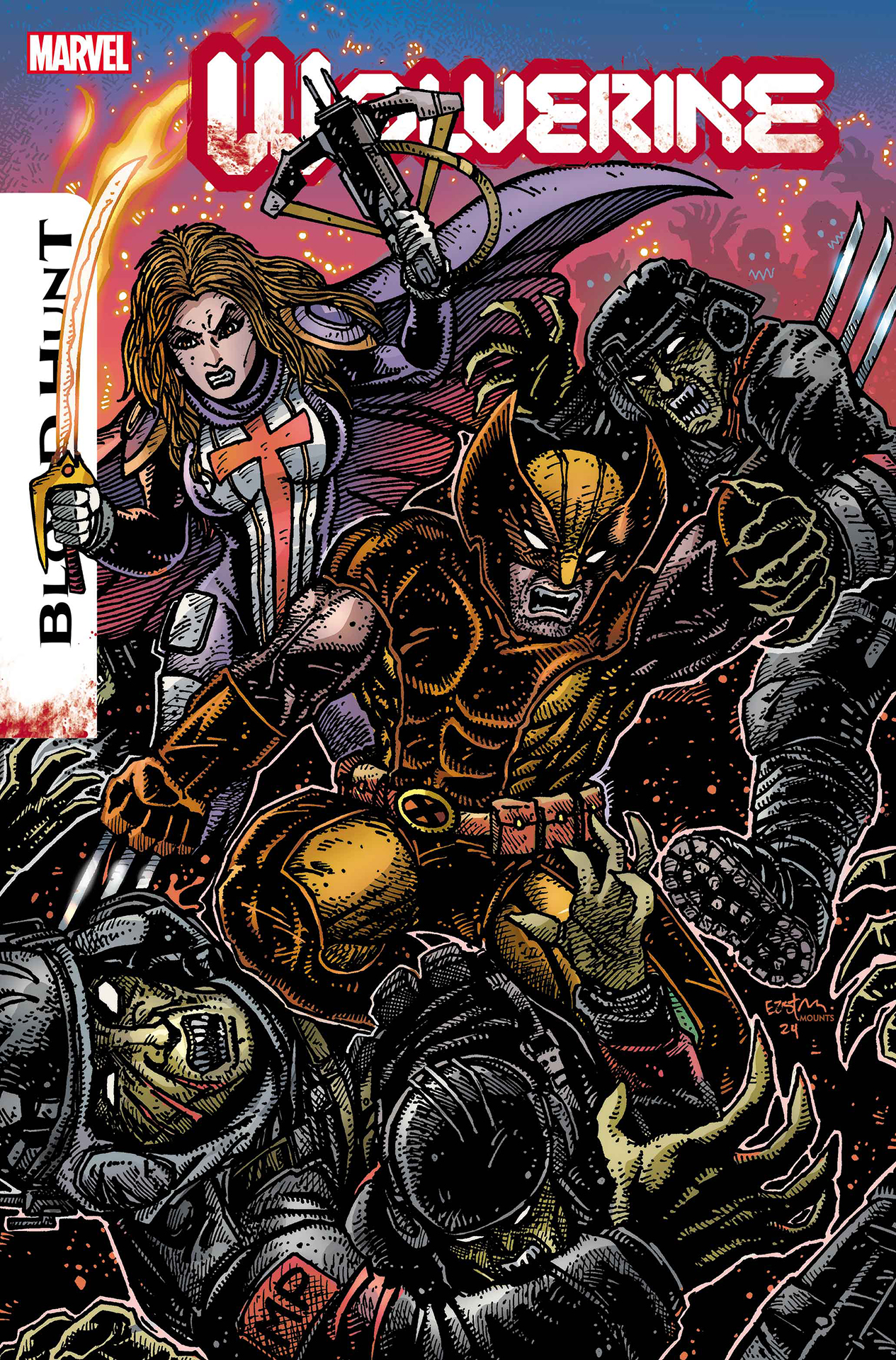 Couverture de la variante Wolverine : Blood Hunt #1 par Kevin Eastman