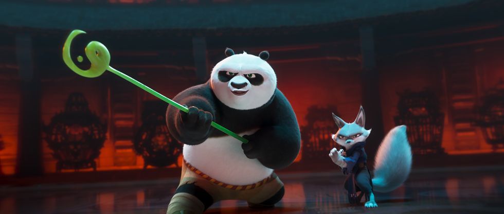 po jack noir, zhen awkwafina, kung fu panda 4