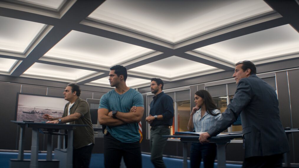 Jason Antoon as Ernie Malik, Alex Tarrant as Kai Holman, Noah Mills as Jesse Boone, Yasmine Al-Bustami as Lucy Tara, and Henry Ian Cusick as John Swift — 