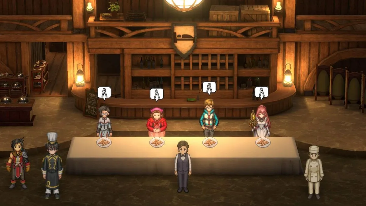 Screenshot of the Cooking Battle minigame in Eiyuden Chronicle: Hundred Heroes.