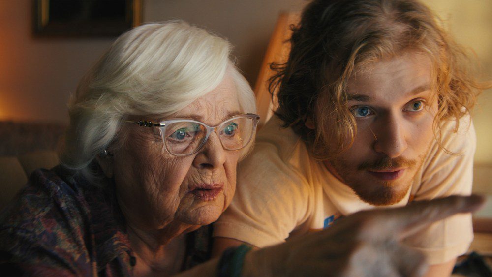 June Squibb and Fred Hechinger appear in Thelma by Josh Margolin, an official selection of the Premieres program at the 2024 Sundance Film Festival. Courtesy of Sundance Institute 