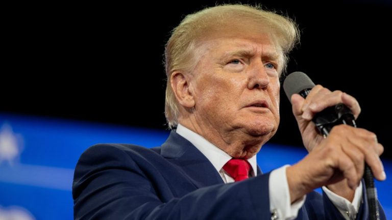 DALLAS, TEXAS - AUGUST 06: Former U.S. President Donald Trump speaks at the Conservative Political Action Conference (CPAC) at the Hilton Anatole on August 06, 2022 in Dallas, Texas. CPAC began in 1974, and is a conference that brings together and hosts conservative organizations, activists, and world leaders in discussing current events and future political agendas. (Photo by Brandon Bell/Getty Images)