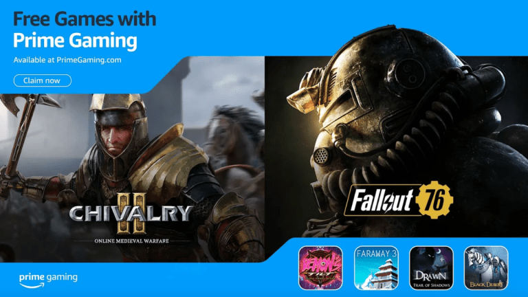 Les titres Prime Gaming d’Amazon pour avril incluent Fallout 76 et Chivalry 2