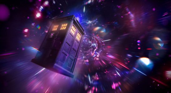 Doctor Who's Tardis traveling through time