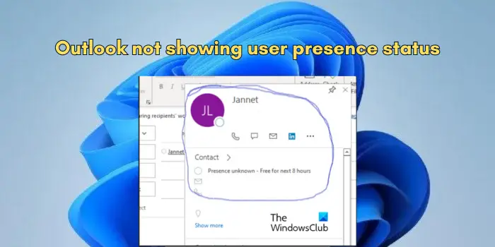 Outlook n’affiche pas l’état de présence de l’utilisateur