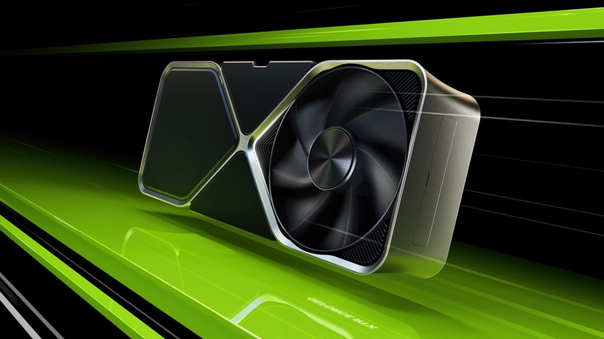 Carte graphique Nvidia GeForce RTX avec fond vert