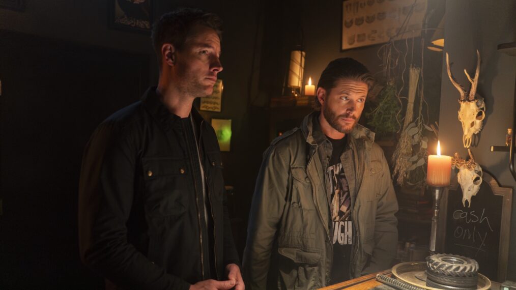 Justin Hartley as Colter Shaw and Jensen Ackles as Russell Shaw in 