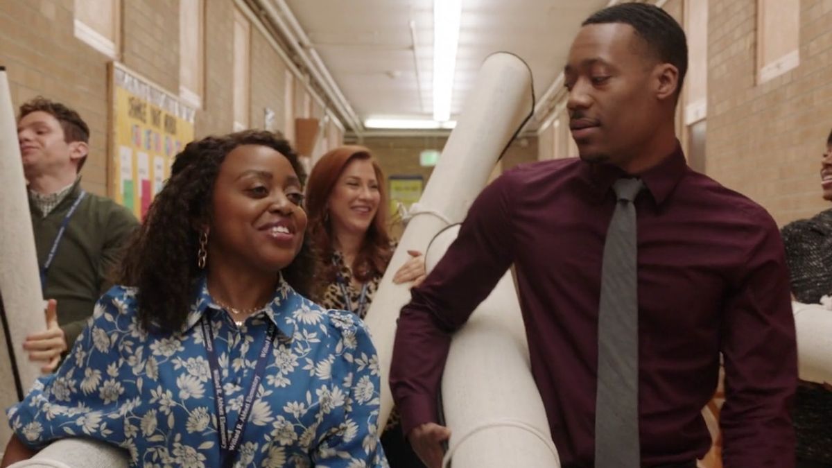 Tyler James Williams and Quinta Brunson on Abbott Elementary 