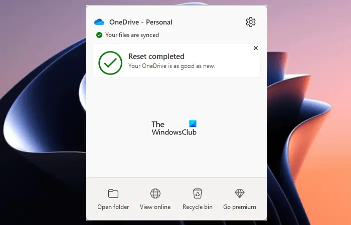 Réinitialiser OneDrive