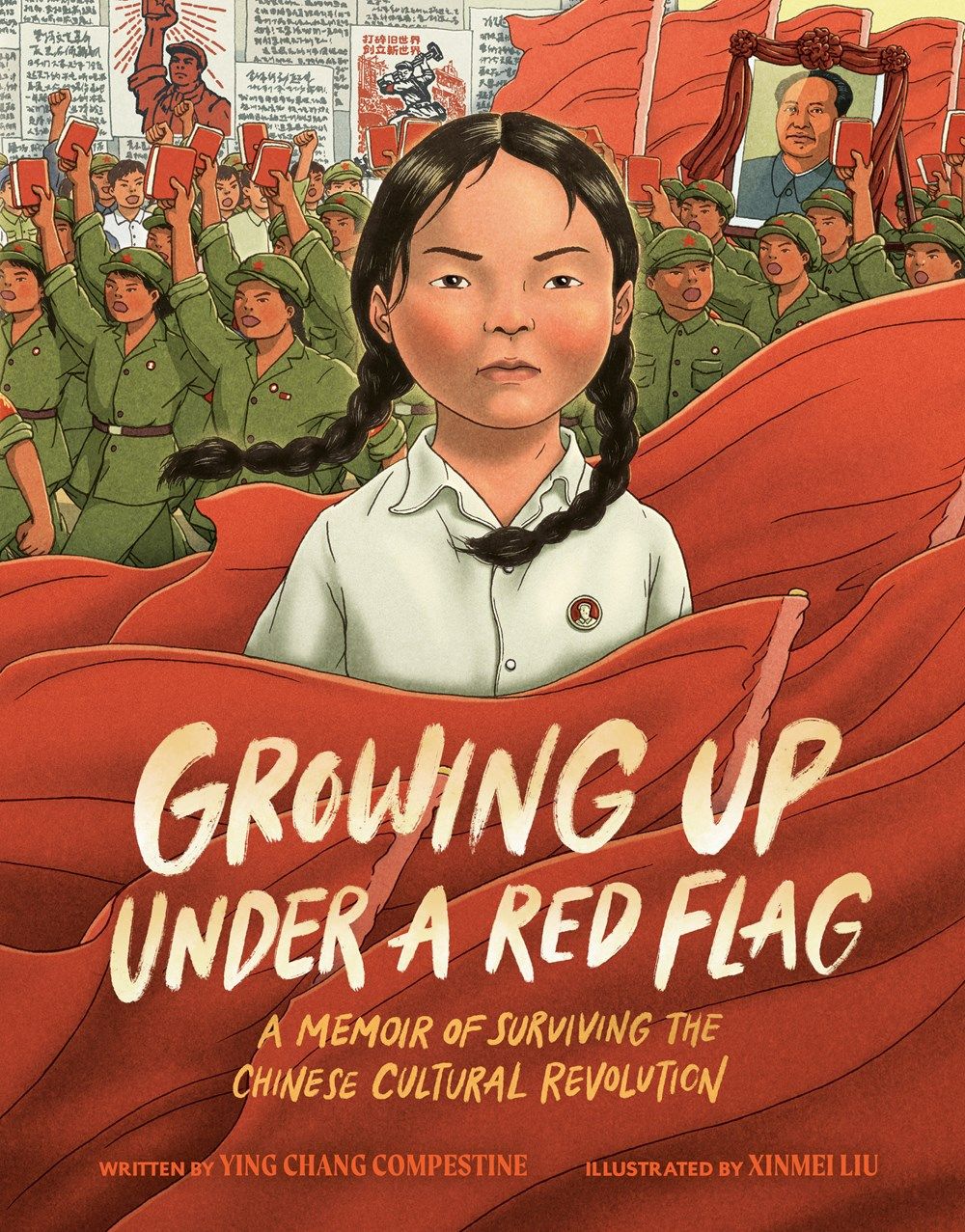 Couverture de Grandir sous un drapeau rouge de Ying Chang Compestine et Xinmei Liu 