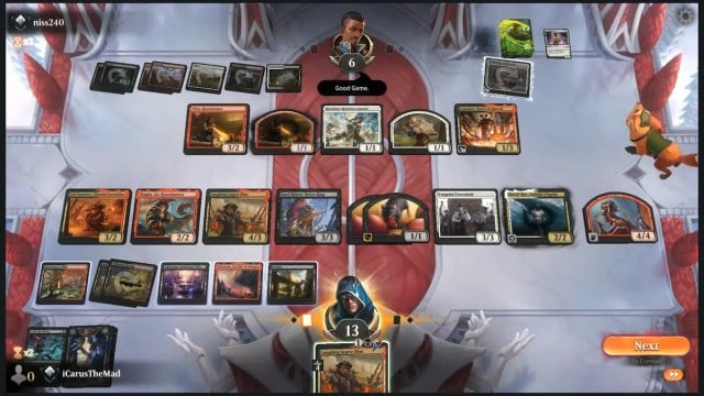 gameplay de l'arène mtg