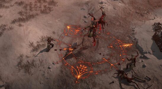 Helltide battle in Diablo 4.