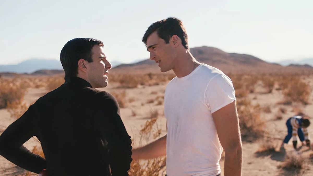 (De gauche à droite) Zachary Quinto et Jacob Elordi dans He Went That Way.