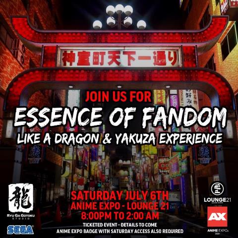 Essence of Fandom : Annonce d'une expérience Like a Dragon & Yakuza
