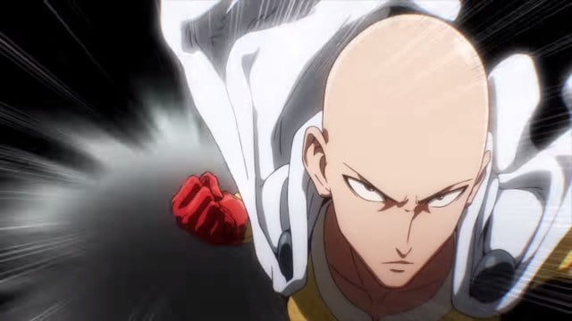 Saitama prépare un coup de poing