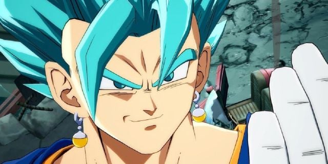 Vegito comme on le voit dans Dragon Ball FighterZ. 