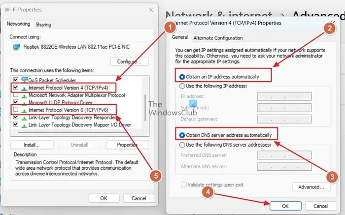 Supprimer le DNS personnalisé de l'adaptateur Wifi sous Windows